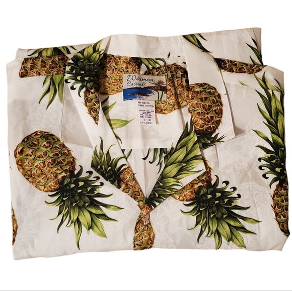Authentic Hawaiian Shirt Paradise Found  "Maui Pineapple"   NWOT  - Size 2X - Picture 8 of 15